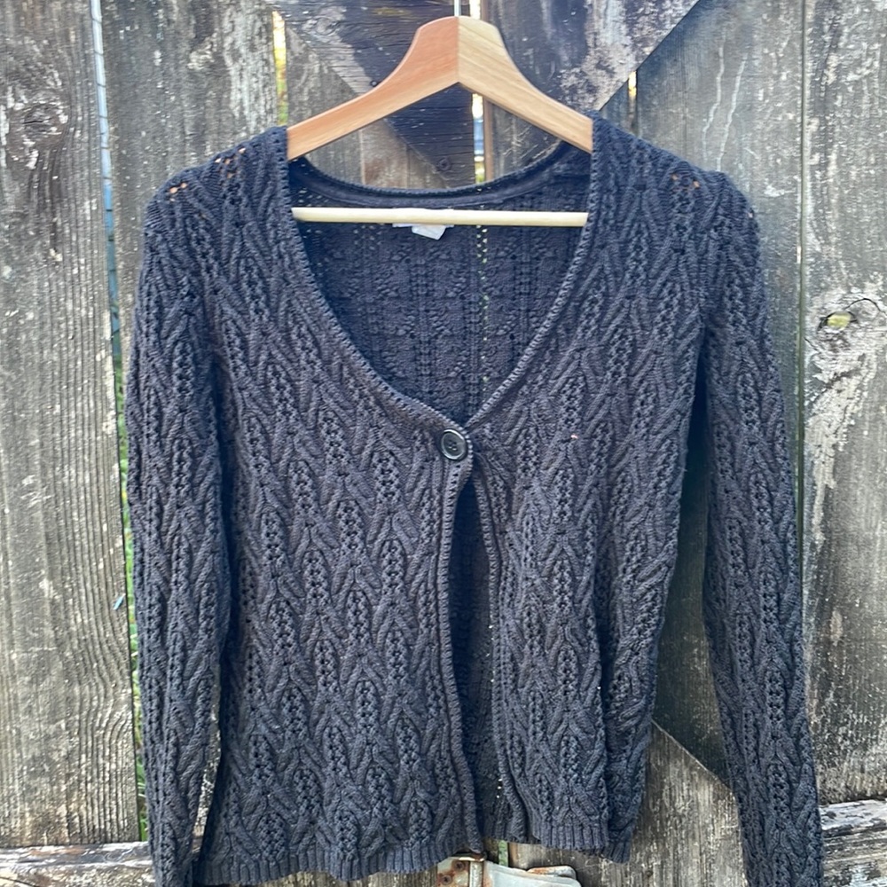 Grey Knit Button up Cardigan